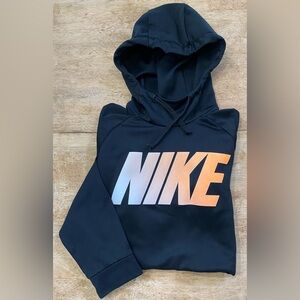 Nike Dri Fit‎ Adult Small Black Poly Ombre Logo Hoodie